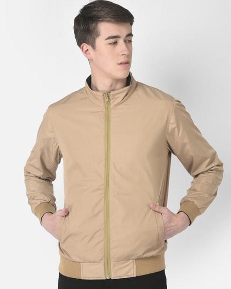 zip-front bomber jacket with insert pockets