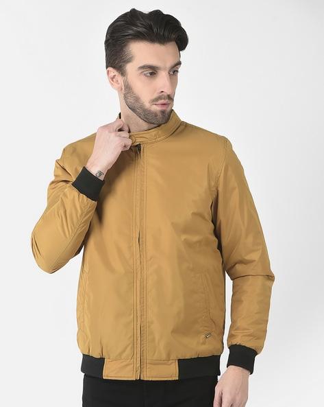 zip-front bomber jacket with insert pockets