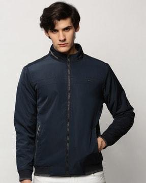 zip-front bomber jacket with insert pockets