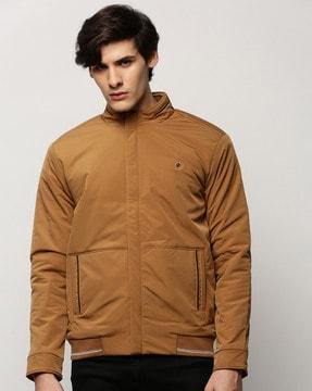 zip-front bomber jacket with insert pockets