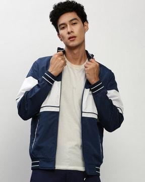 zip-front bomber jacket with insert pockets