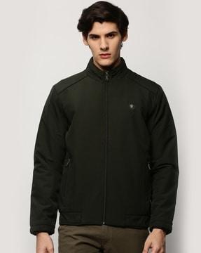 zip-front bomber jacket with insert pockets