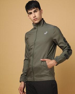 zip-front bomber jacket with slip pockets