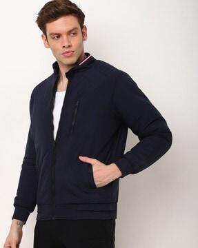 zip-front bomber jacket