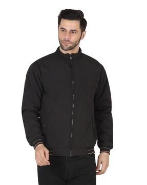 zip-front bomber jacket