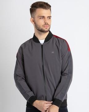 zip-front bomber jacket