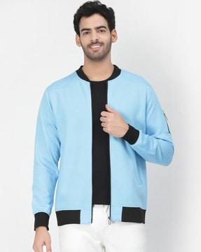 zip-front bomber jacket