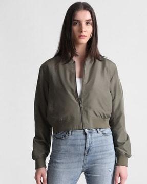 zip-front bomber jacket