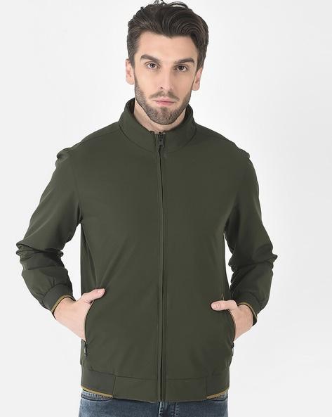 zip front collar jacket