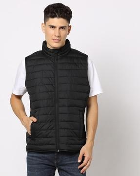 zip-front gilet jacket