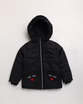 zip front hooded jacket