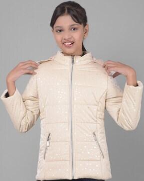 zip-front hooded jacket