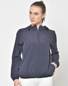 zip-front hooded track jacket