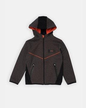 zip-front hoodie with zip pockets