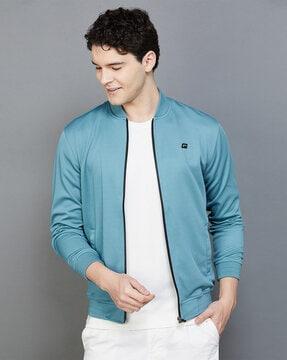 zip-front jacket with pockets