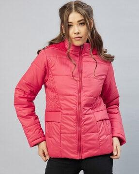 zip-front jacket with side pockets
