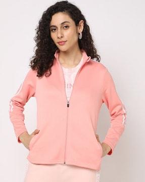 zip-front jacket with side tapping