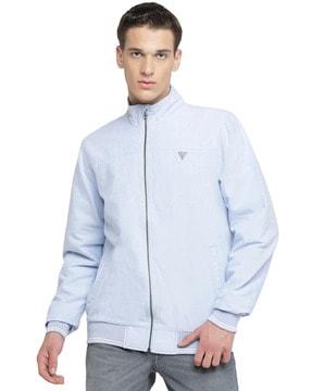 zip front jacket with singature branding