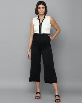 zip-front jumpsuit with insert pockets