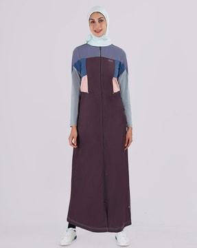 zip-front maxi dress jilbab