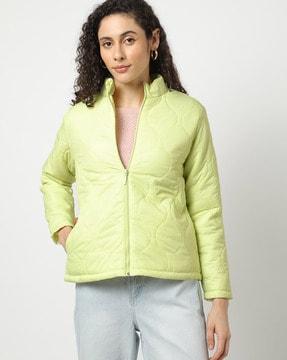 zip-front puffer jacket