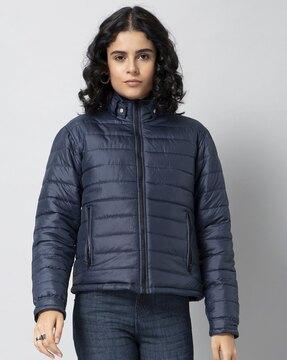 zip-front puffer jacket