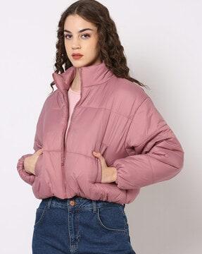 zip-front puffer jacket