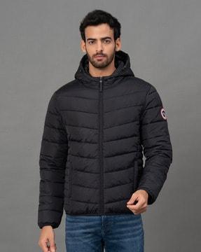 zip-front puffer jacket