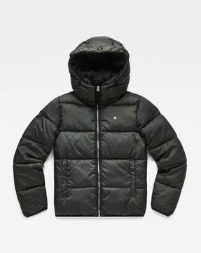 zip-front puffer jacket