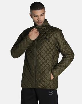 zip-front quilted puffer jacket