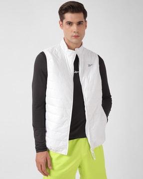 zip-front regular fit puffer jacket