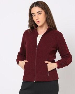 zip-front relaxed fit jacket