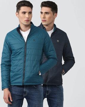 zip-front reversible puffer jacket