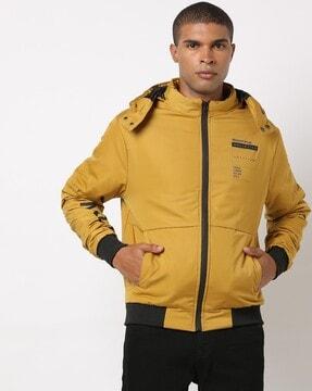 zip-front track jacket with insert pockets