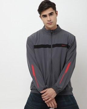 zip-front track jacket with insert pockets