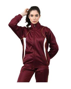 zip-front track jacket with insert pockets