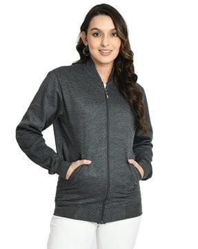 zip-front track jacket with slip pockets