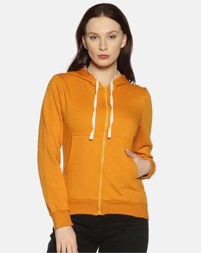 zip-up hoodie with pockets