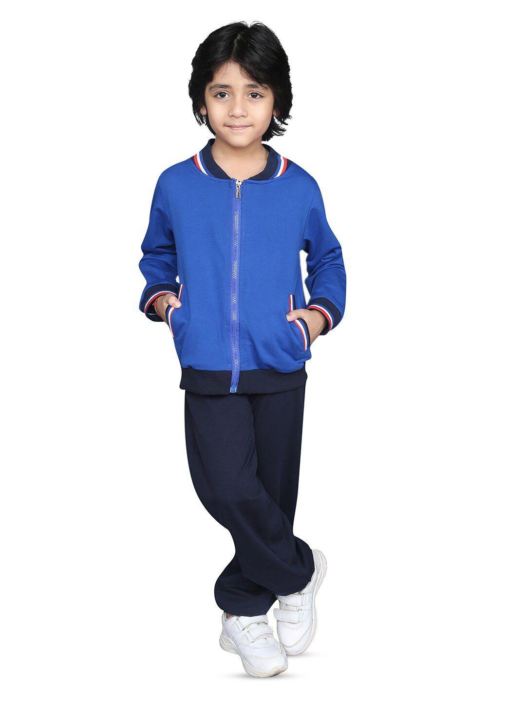 zip zap zoop boys mock collar pure cotton t-shirt with trousers