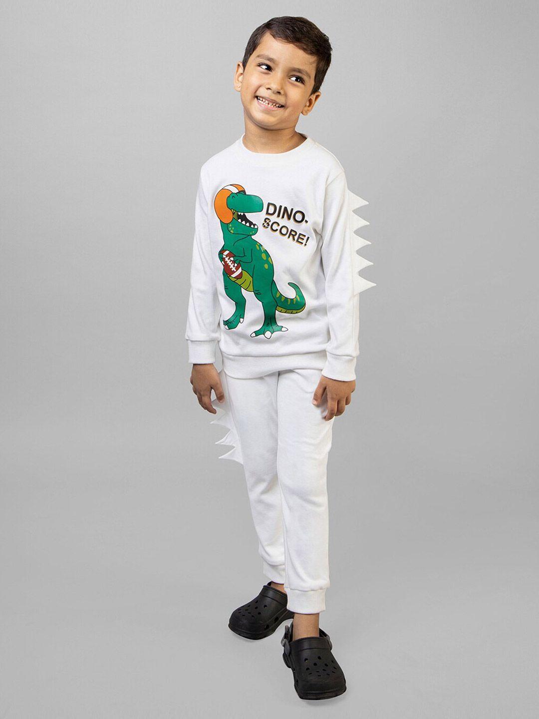 zip zap zoop boys printed pure cotton t-shirt with pyjamas