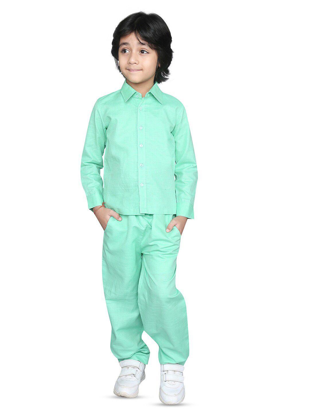 zip zap zoop boys pure cotton shirt with trousers
