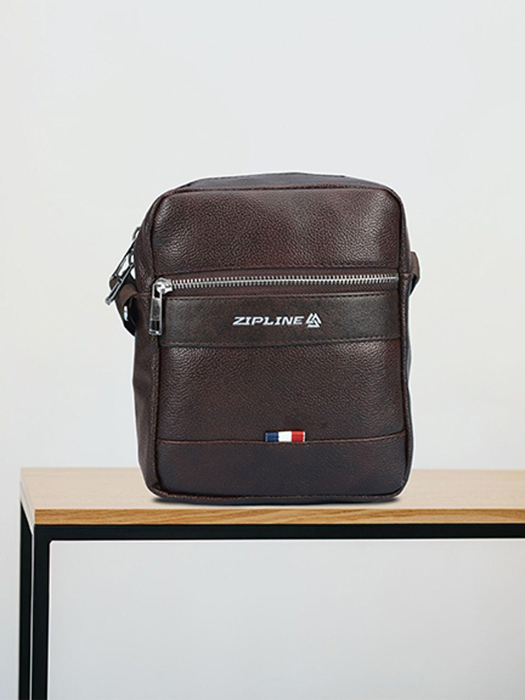 zipline textured messenger bag