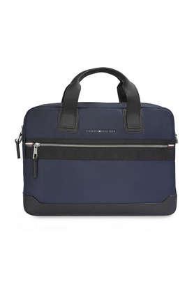 zipper genoa polyester casual wear laptop bag - blue