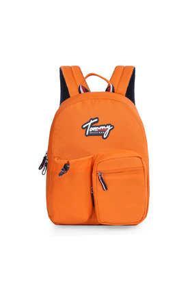 zipper gragner polyester men's casual wear non laptop backpack - orange