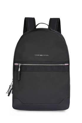 zipper lublin polyester casual wear backpack - black