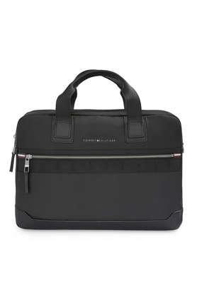 zipper hanover polyester casual wear laptop bag - black