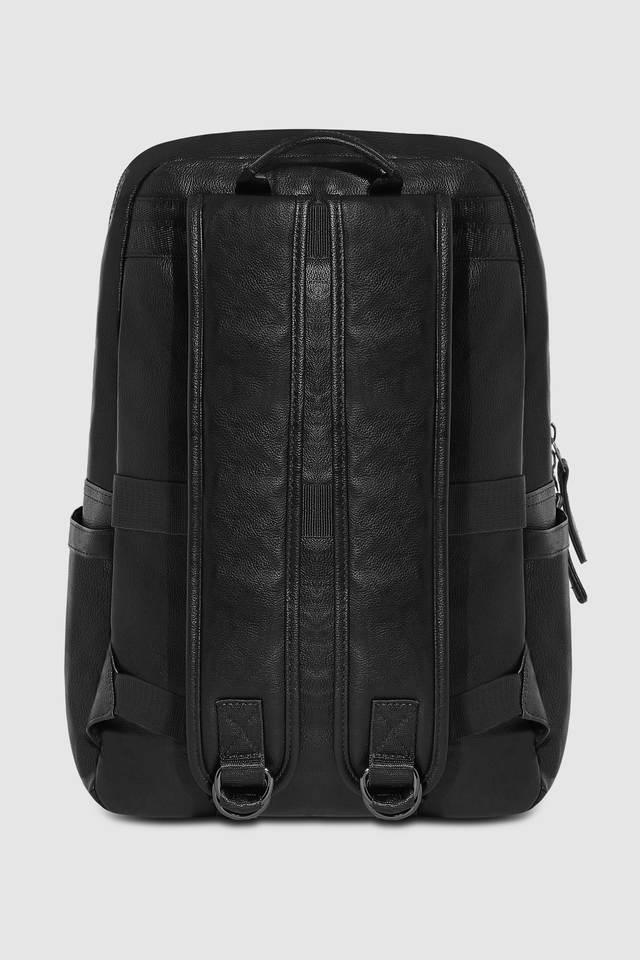 zipper leather mens casual wear backpack