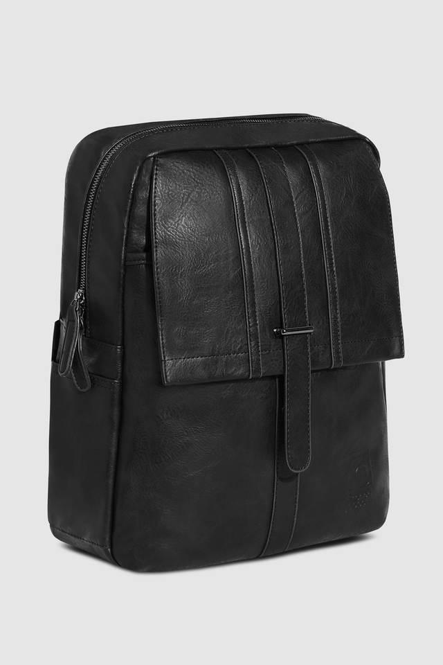 zipper leather mens casual wear backpack