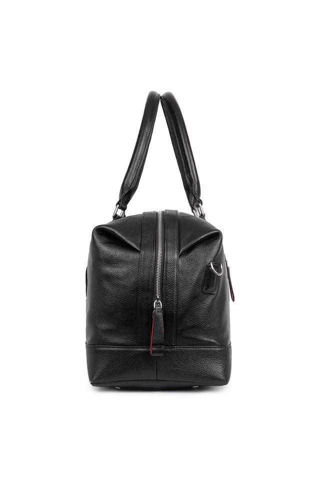 zipper leather unisex casual wear duffle bag