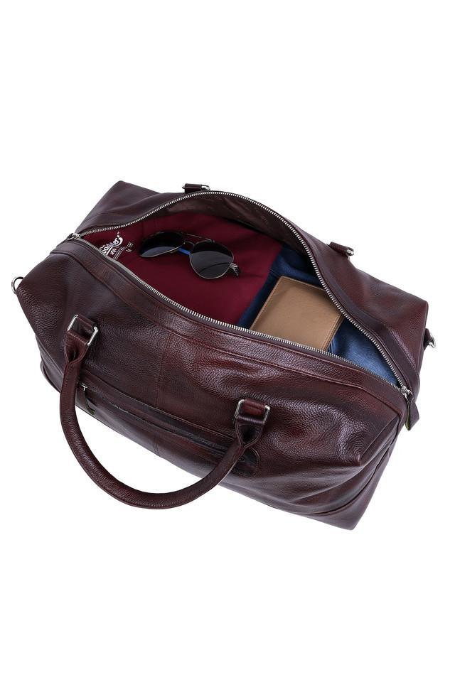 zipper leather unisex casual wear duffle bag